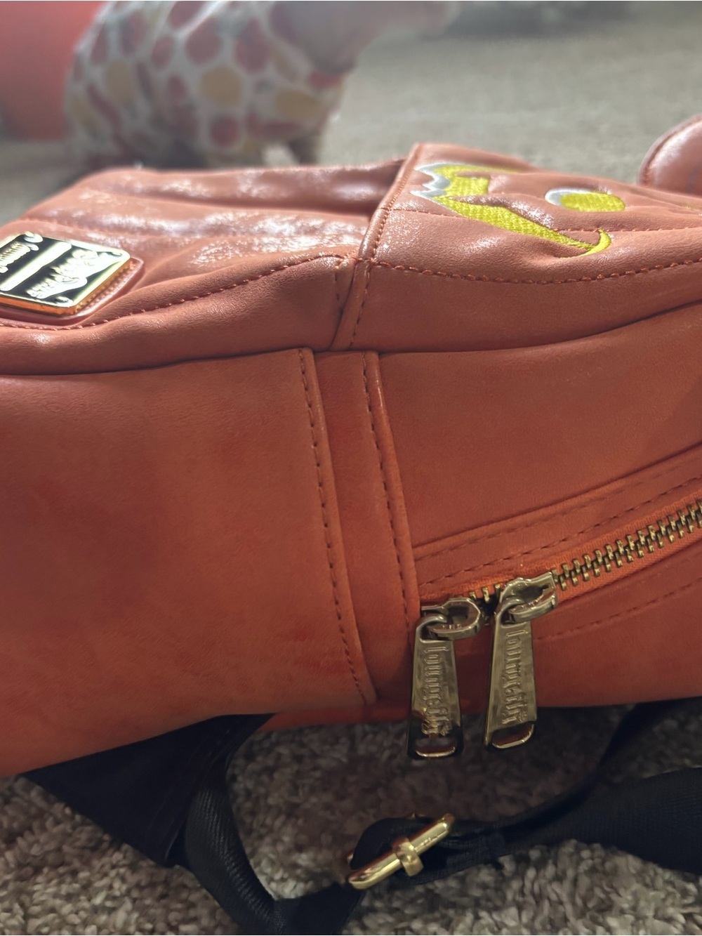 Loungefly Orange Pumpkin Mickey Ear Mini Backpack - Picture 4 of 6